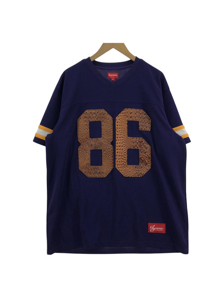 Supreme 22SS FAUX CROC FOOTBALL JERSEY/パープル/XL