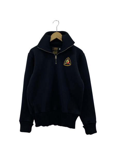 CUSHMAN×Dehen HALF ZIP TURTLE SWEAT (M) BLK