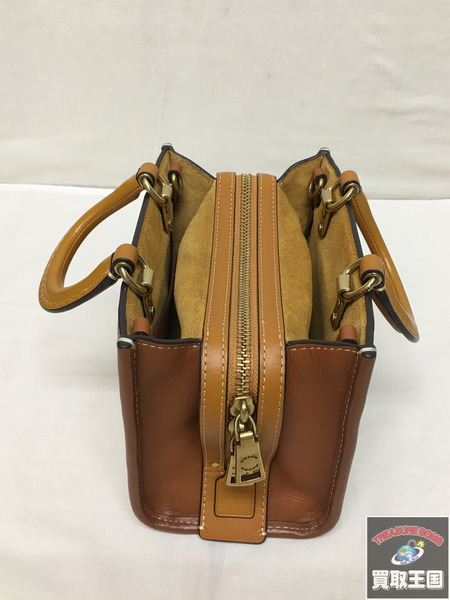 COACH ショルダーバッグ 2way シグネチャー アヒル ブラウン