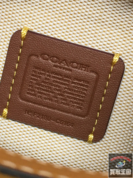 COACH ショルダーバッグ 2way シグネチャー アヒル ブラウン