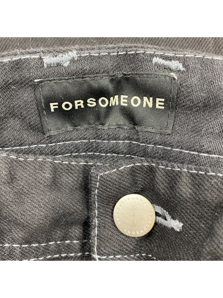 FORSOMEONE W-KNEE PAINTER DENIM 78000972 黒 (46)