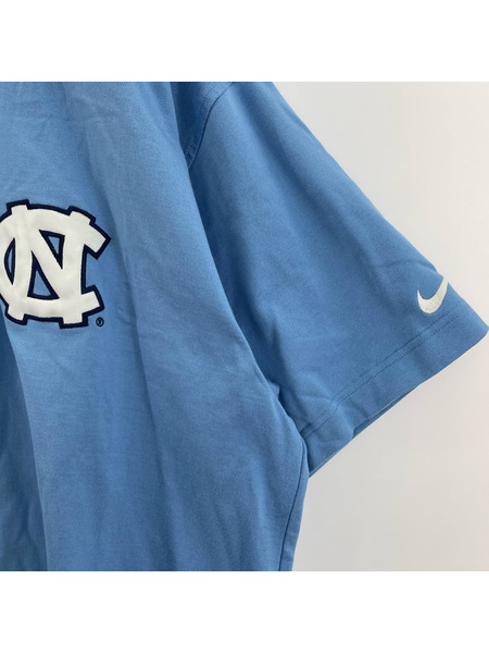 NIKE 半袖Tシャツ・カットソー 90s NORTH CAROLINA ハーフジップゲームシャツ/ブルー