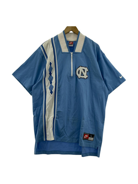 NIKE 半袖Tシャツ・カットソー 90s NORTH CAROLINA ハーフジップゲームシャツ/ブルー