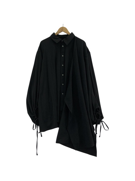 NOT CONVENTIONAL デザインオーバーシャツ ブラック N25-012-BLK