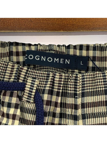 COGNOMEN ジップパンツ DETACHABLE PANTS L BEIGE チェック