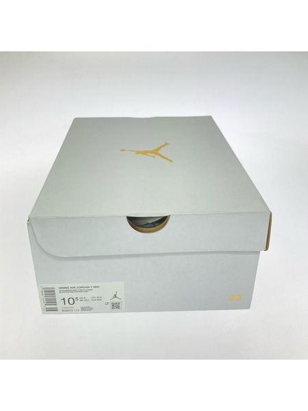 NIKE スニーカー Air Jordan 1 Mid White Smoke Grey 27.5cm
