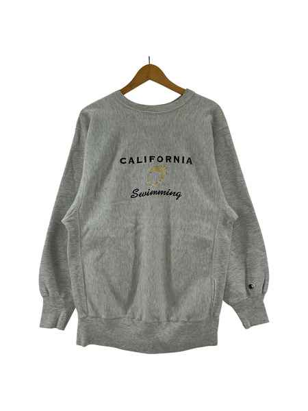 90s Champion USA製 CALIFORNIA SWIMMING RWスウェット (XL) グレー