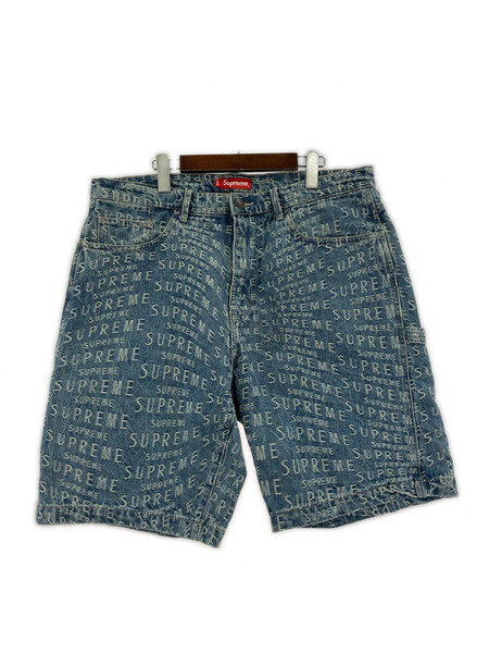 Supreme ショートパンツ Warp Jacquard Logos Denim Painter Short