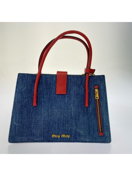 ショルダーバッグ RN1104 マドラス 2WAY デニム/赤