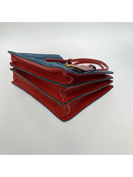 ショルダーバッグ RN1104 マドラス 2WAY デニム/赤