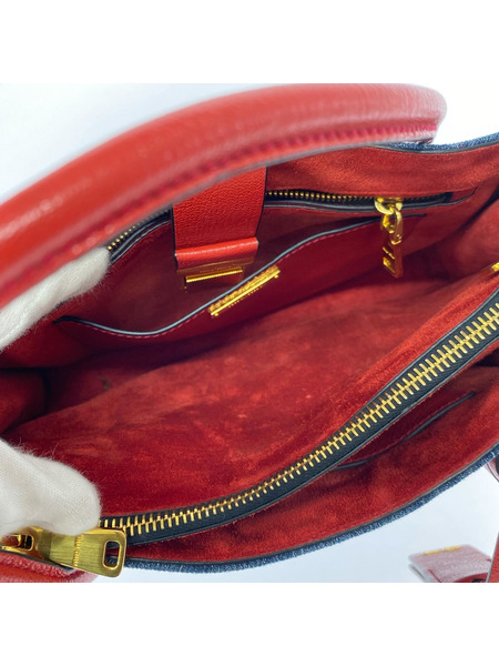 ショルダーバッグ RN1104 マドラス 2WAY デニム/赤