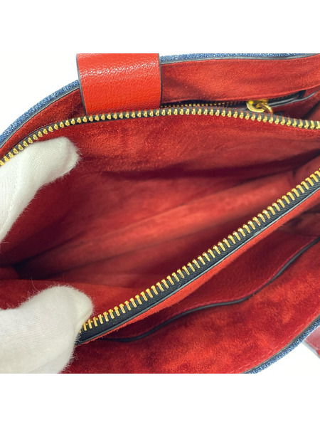 ショルダーバッグ RN1104 マドラス 2WAY デニム/赤