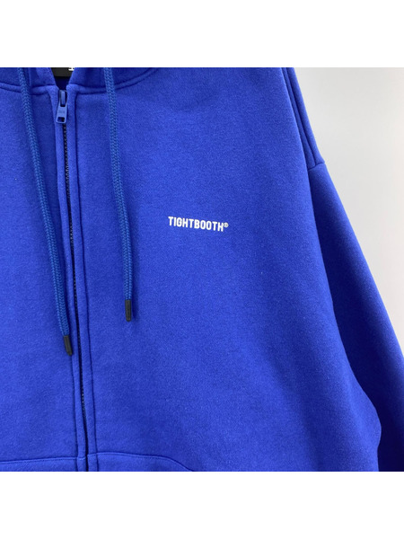 TIGHTBOOTH パーカー（ジップアップ） フルジップパーカー L 青