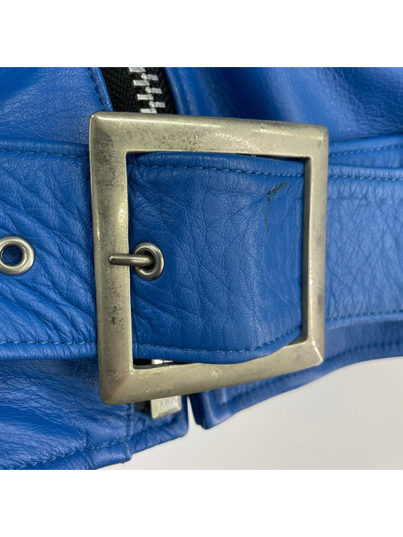 ライダース ANTI CLASS ダブルライダースジャケット 青