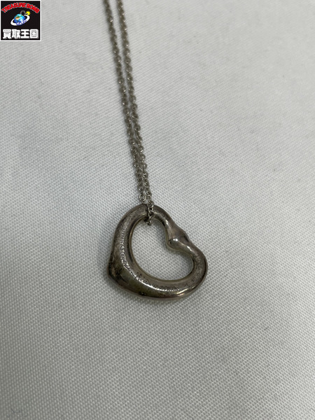 アクセサリー オープンハート ピンクサファイア ネックレス