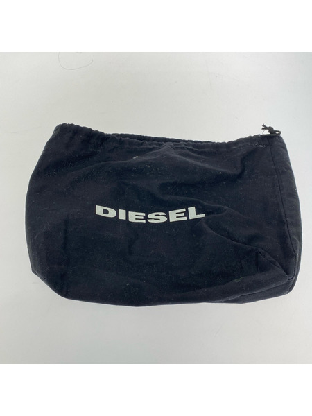 DIESEL ショルダーバッグ ロゴ レザー 赤
