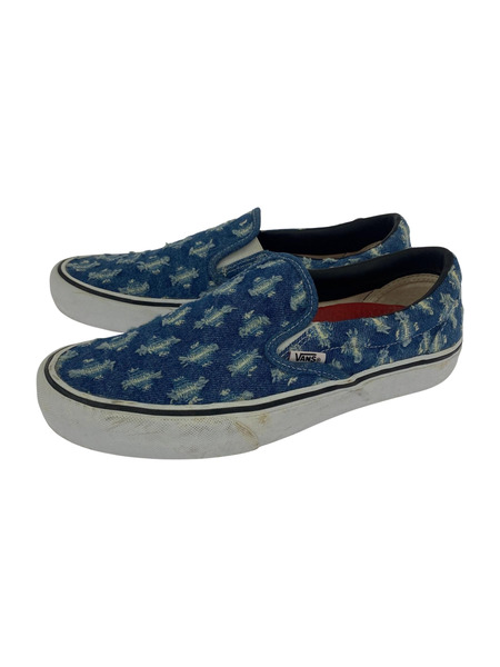 VANS×Supreme Hole Punch Denim Slip-on Pro