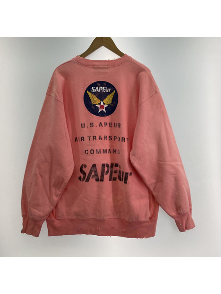 SAPEur スウェット (XL) ピンク