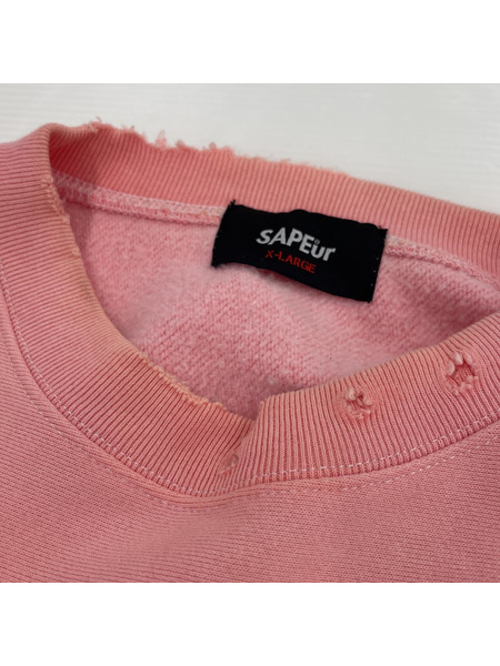 SAPEur スウェット (XL) ピンク