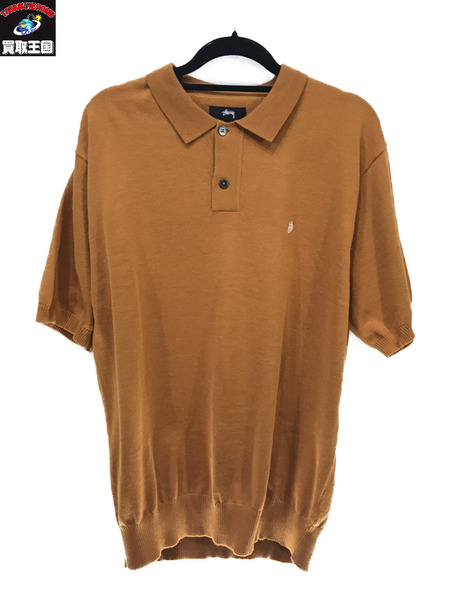 STUSSY classic ss polo sweater (L) ステューシー/オレンジ ...
