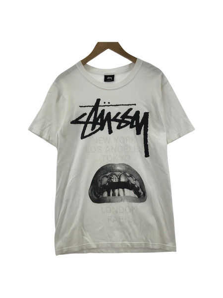 STUSSY×Rick Owens/40th Anniversary/ワールドツアーTee/S/白