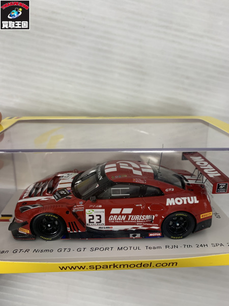 SPARK 1/43 Nissan GT-R Nismo GT3-GT SPORT MOTUL RJN 7th 24H