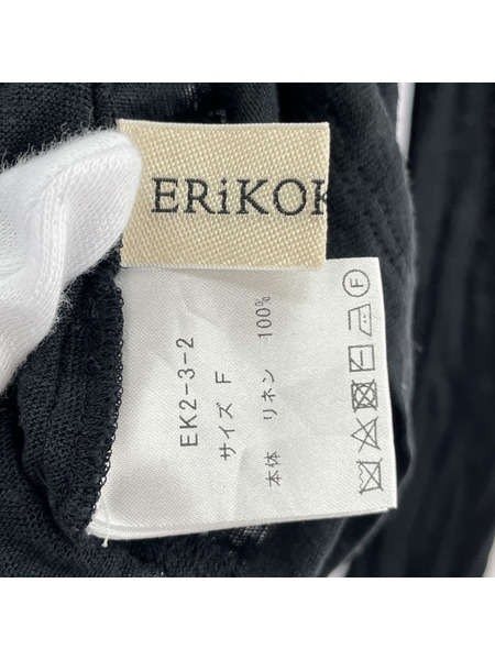 長袖Tシャツ・カットソー ERIKO KATORI リネントップス ブラック