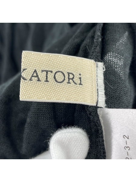 長袖Tシャツ・カットソー ERIKO KATORI リネントップス ブラック
