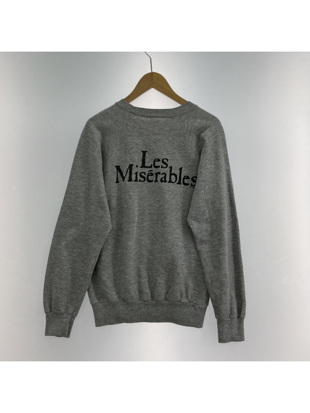 80S Les Miserables スウェットシャツ グレー M