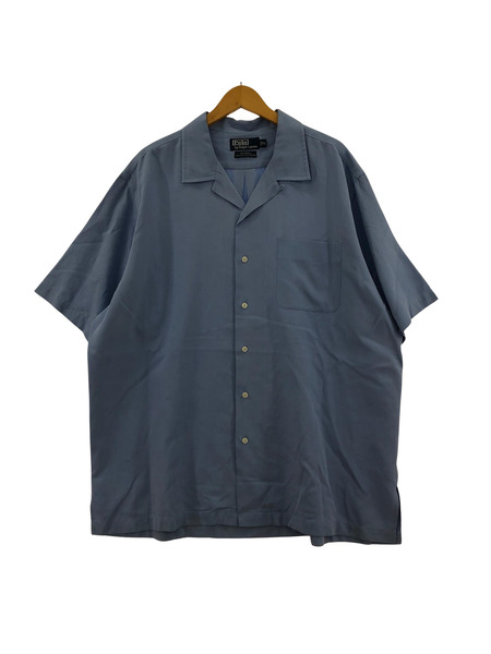 POLO RALPH LAUREN 半袖シャツ 90s S/S Opebn Collar Silk Shirt