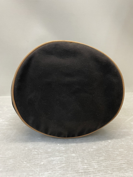 HERMES 巾着 キャンバスショルダーバッグ ブラウン [値下]