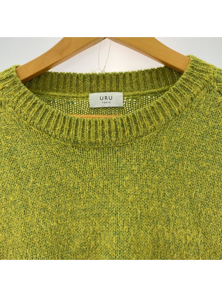 URU 22AW CREW NECK KNIT イエロー