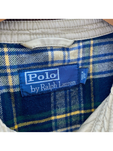 POLO RALPH LAUREN90s TALON 裏チェック 襟コーデュロイ スウィングトップ L