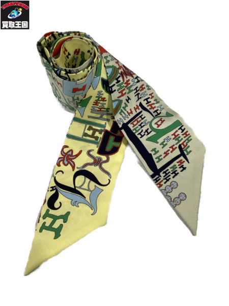 小物 ツイリー 総柄 シルク