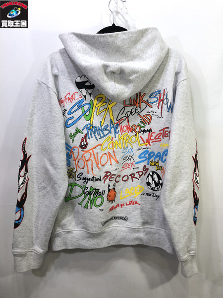 CHROME HEARTS MATTY BOY Brain Hoodie マティーボーイ パーカ sizeM/グレー/2990-304-6076