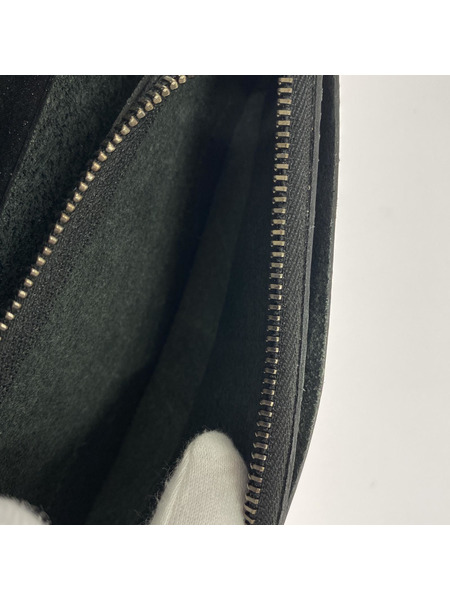 . 長財布 FUNNY カービングレザー チェーン付キライダースウォレット 黒