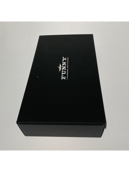 . 長財布 FUNNY カービングレザー チェーン付キライダースウォレット 黒