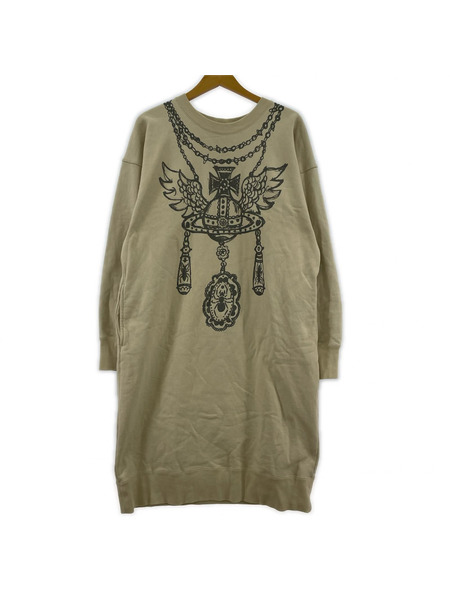 Vivienne Westwood red label 長袖ワンピース スウェットワンピース オーブネックレス柄