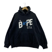 A BATHING APE 90s bapestar プリントPOパーカー（XL）黒