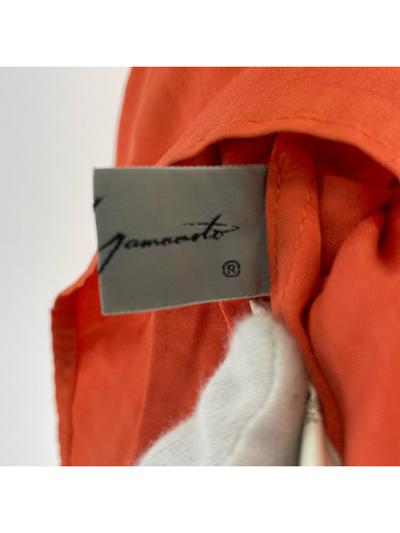 80s~ Yohji Yamamoto 初期タグ レーヨンノースリーブワンピース M オレンジ 1059