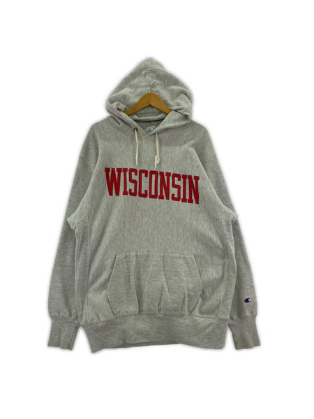 Champion パーカー 90s REVERSE WEAVE WISCONSIN(XXL)