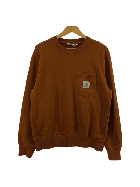 Carhartt ポケットスウェット (XS) 茶