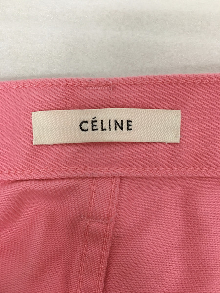 CELINE フィービー期裾フリンジデニムパンツ21V82 523B（36）ピンク