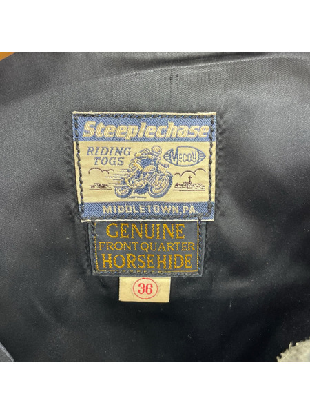 REAL McCOY'S ジャケット STEEPLECHASE レザープルオーバー 36