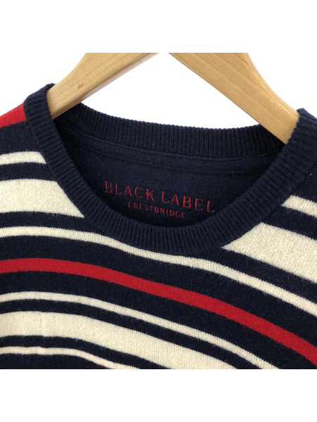 CRESTBRIDGE BLACK LABEL カシミア混 ボーダーニット 2