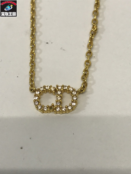  Dior CDロゴネックレス ゴールド