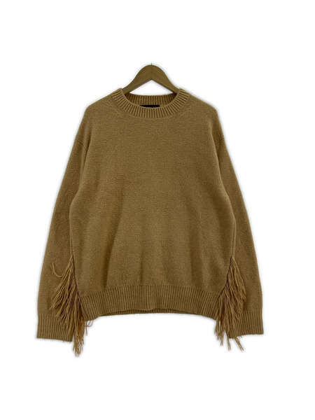 UNUSED ニット・セーター 5G fringe crewneck sweater 2