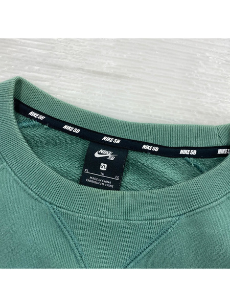 NIKE SB スウェット・トレーナー クルーネック グリーン XL