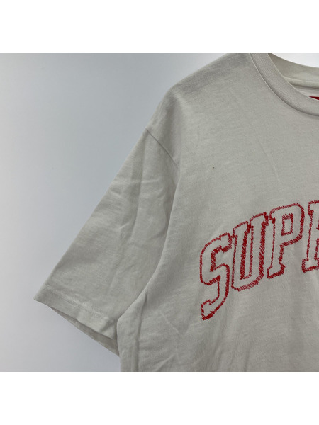 Supreme 23SS Sketch Embroidered Tee（M）WHT