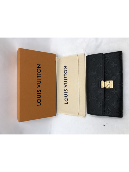 長財布 ポルトフォイユ メティス モノグラムアンプラント 長財布 ブラック